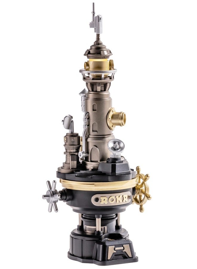 ROKR Navi Lighthouse Mechanical 3D Puzzle, Lighted DIY Building Set for Adults, Metal Building Kits, Desk Decor & Birthday Gifts, Connectable to Mechmix Series - Image 1