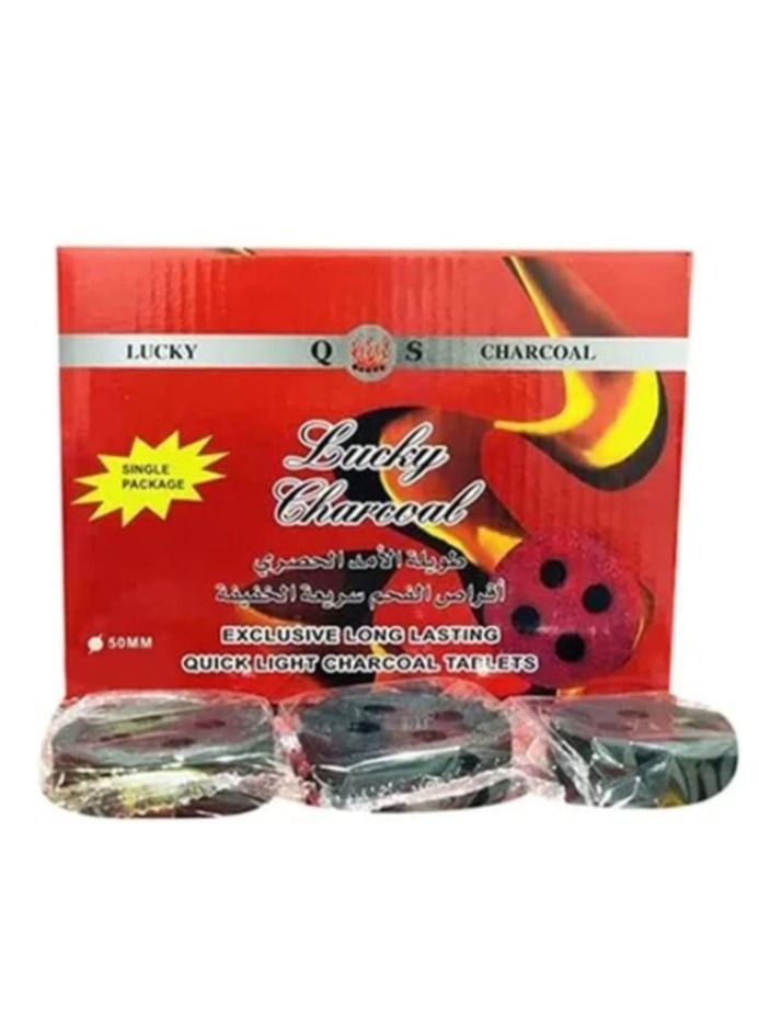 Lucky 20-Peices Bakhoor Charcoal Quick Ignite and Long Lasting Incence Coal - Image 1