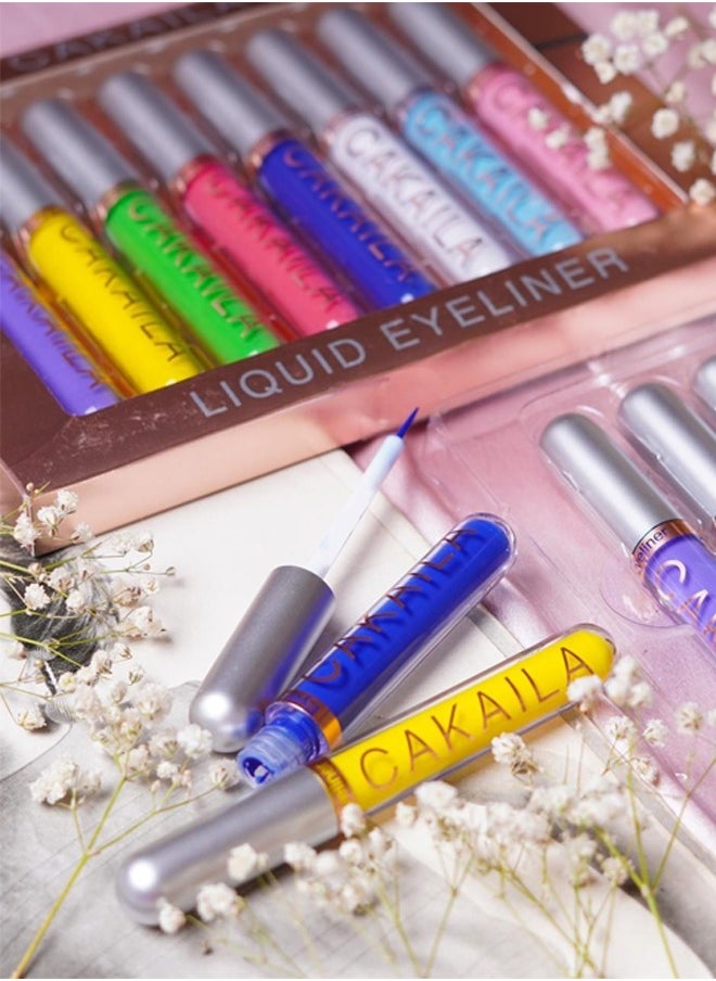 CAKAILA - 8 Color Liquid Eyeliner Set Long-lasting Waterproof Quick-drying Matte Color Makeup Eyeshadow Pencil Suitable for Party Festivals - Image 1