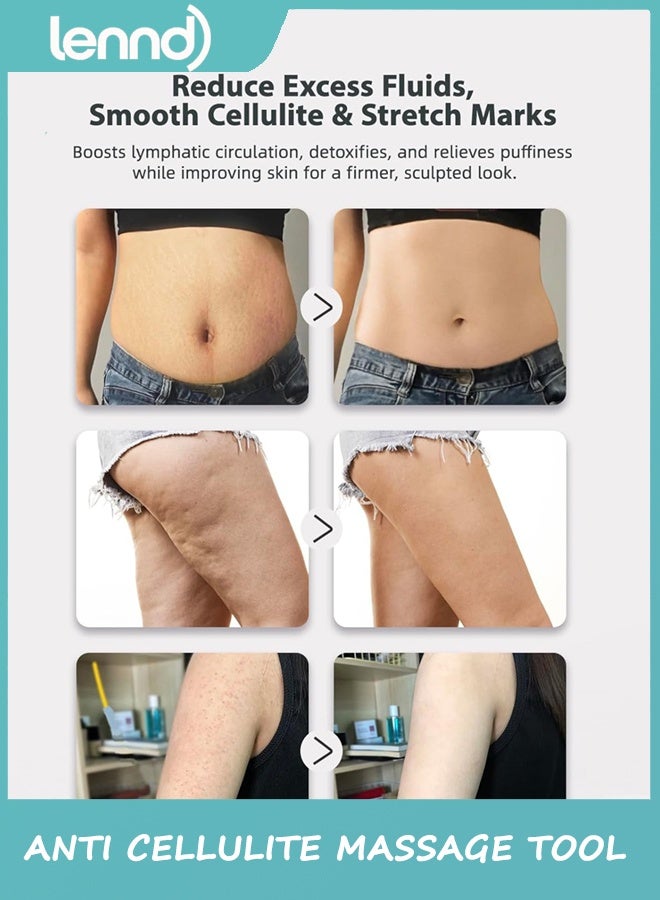 LENND Drainage Massager & Anti Cellulite Massage Tool, Helps Reduce Stretch Marks & Cellulite, for Legs, Arms & Belly, Body Sculpting Machine with Microcurrent, Light, Heat & Vibration - Image 5