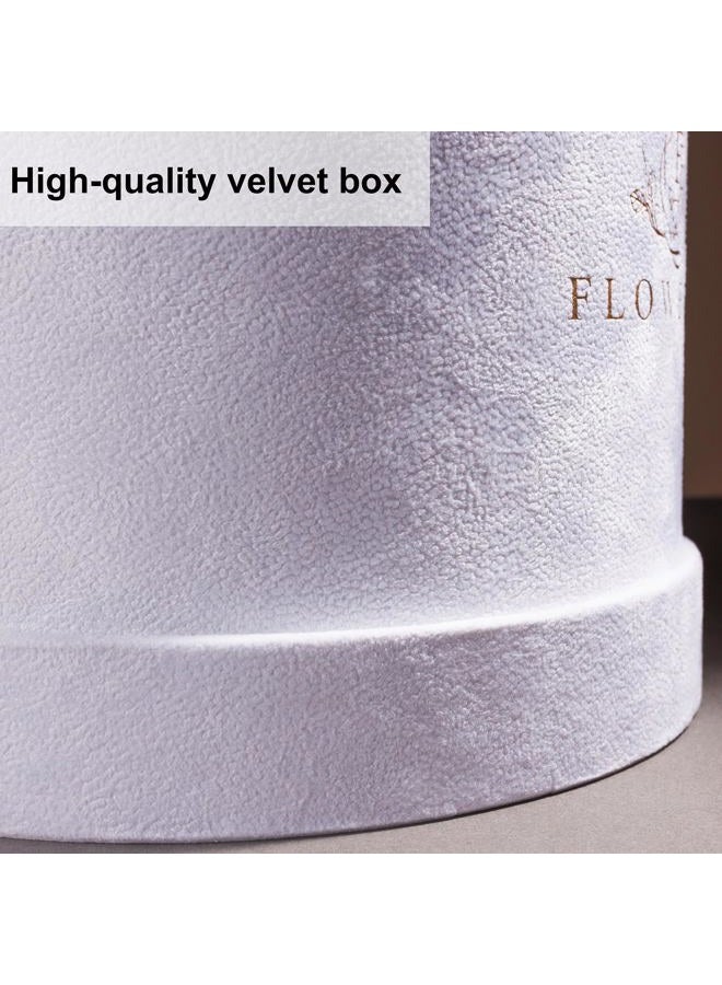 Prifroti Forever Real Roses in Suede Box - 27-Piece Roses in a Luxury Box - Real Roses That Last Over a Year - Valentines Day Flowers for Delivery Prime - Mothers Day, Christmas, Birthday (Royal Blue) - Image 3