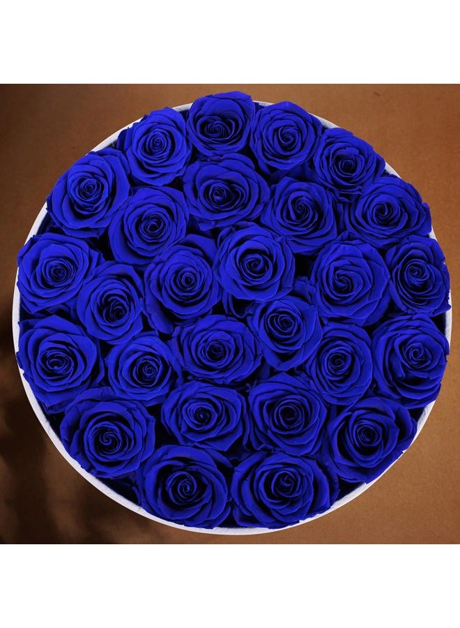 Prifroti Forever Real Roses in Suede Box - 27-Piece Roses in a Luxury Box - Real Roses That Last Over a Year - Valentines Day Flowers for Delivery Prime - Mothers Day, Christmas, Birthday (Royal Blue) - Image 5