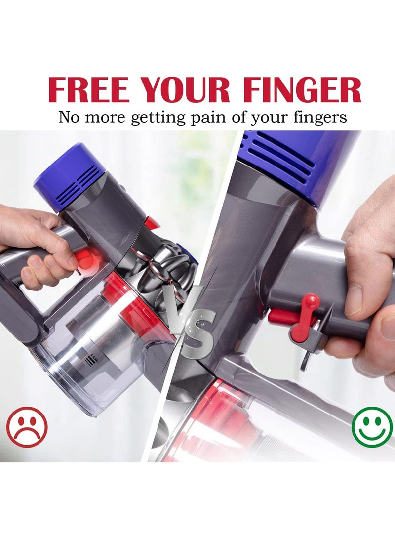قفل الزناد متوافق مع مكنسة كهربائية Dyson V15 V6 V8 V7 V10 V11 Absolute/Animal/Motorhead، عبوة من قطعتين من مشبك التحكم في التشغيل/الإيقاف بزر الطاقة، ملحقات مفتاح الطاقة Dyson، حرر إصبعك