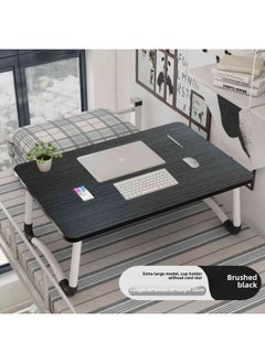 Sick Bed Dining Table Elderly Pregnant Women's Bed Small Dining Table Dormitory Upper Bed Foldable Movable Household-Color:Huge W Square Black [80x50] High 28-q29