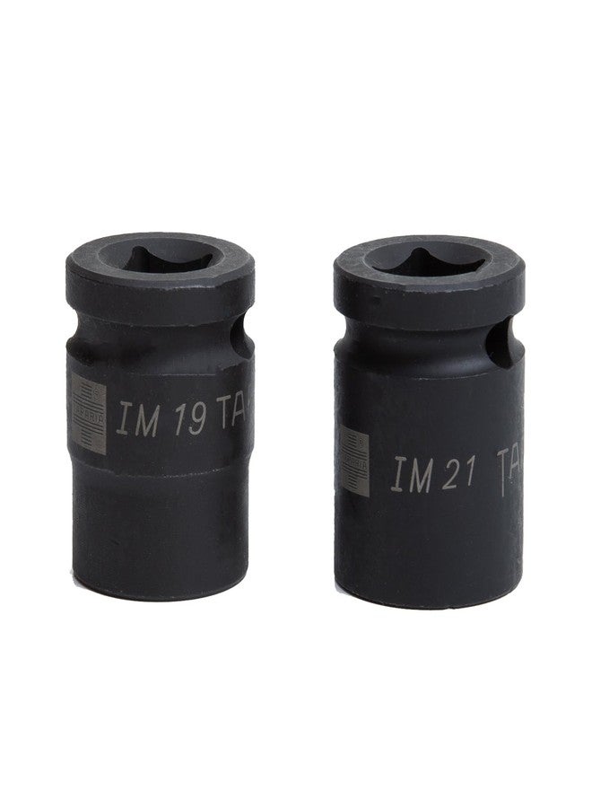 TAPARIA Impact Socket IM 19 + IM 21, 1/2"(12.7mm) square drive size, Chrome-Molybdenum Steel for durability and long life, 6 Point or HEX Impact Socket, Automobile, Industrial, Construction etc