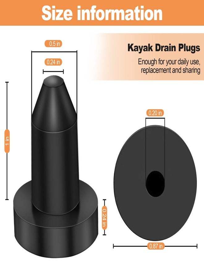 PELIF 4 Pack 1/2" Kayak Drain Plug Push for Sundolphin Pelican Kayaks Pond Prowler 4985616 Aruba 8 SS, Aruba 10, Bali 8, Excursion 10 - Image 2