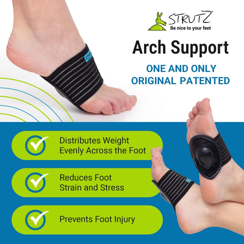 Strutz 2 Pack Sole Angel - The Original Patented Arch Support and Compression Technology - Plantar Fasciitis Support - Ease Discomfort and Improve Mobility - Metatarsal Foot Pads for Women and Men - Image 4