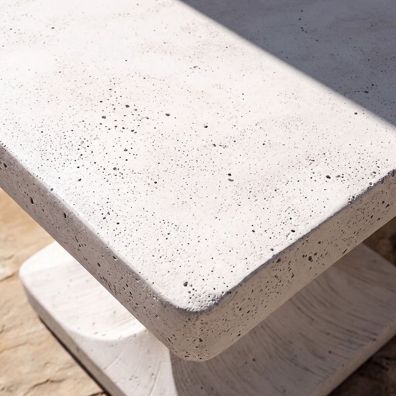 DANUBE HOME Zen Twist Mgo Side Table | All Weather 1 Piece Outdoor End Table | Modern Design Furniture For Balcony, Garden Bench Seating Terrace Lawn Patio Poolside - L38xW38xH45.5cm -Multi Color - Image 2