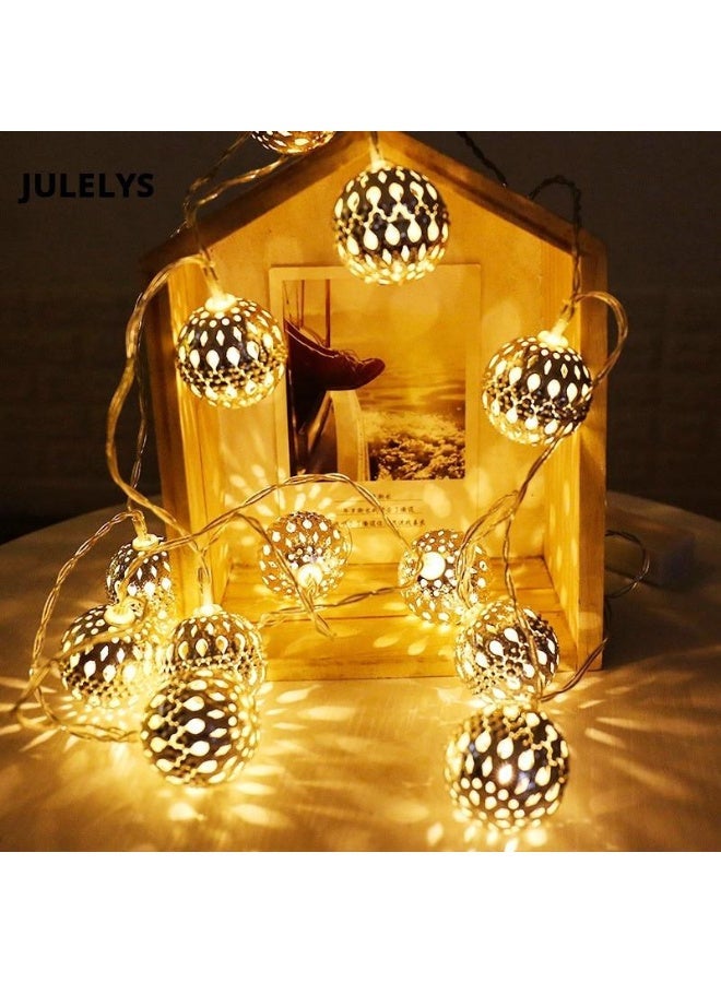 LED Moroccan Fairy Light Battery Operated String Lights For Home Outdoor Wedding Party Festival Decoration - Image 1