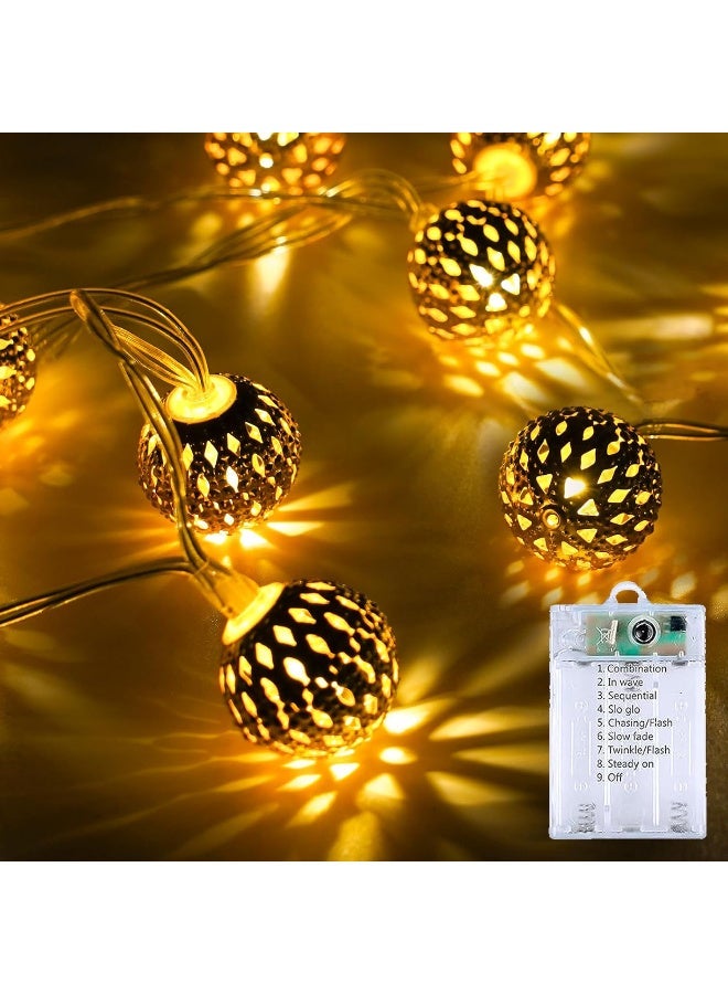 LED Moroccan Fairy Light Battery Operated String Lights For Home Outdoor Wedding Party Festival Decoration - Image 2