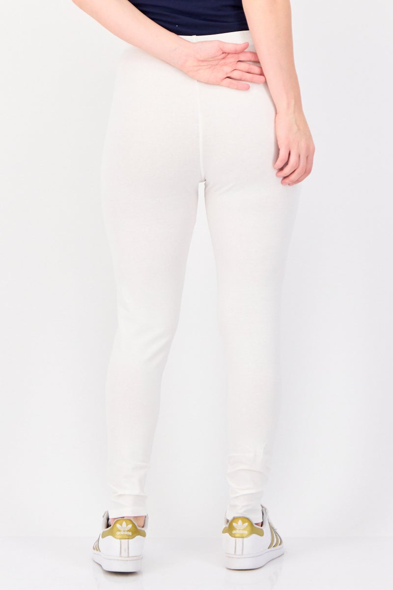 English Laundry Women Full Length Plain Leggings, White  - Image 3