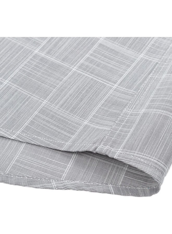 FIRS Long-Sleeve Plaid Shirt For Men, Casual Business Formal Wear, Wrinkle-Free Shirt For Young And Middle-Aged, 2004 Gray, Size 41 - Image 2