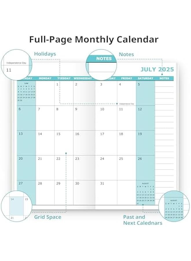 Arabest Pocket Calendar 2025-2027 for Purse, Two Year Monthly Planner Pocket Size, Jul 2025 to Jun 2027 Monthly Planner Small Size (6.5 x 3.5)-Green  - Image 2