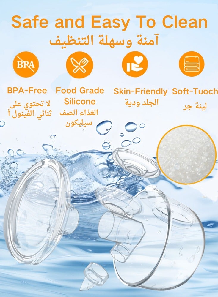 Wearable, Hands-Free, Electric Breast Pump With 5 Modes 15Levels And 20 Pieces Breastmilk Storage Bags - Image 2
