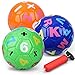 Dilabnba Kids Mini Soccer Balls 3PCS Toddlers Football Toys Soft Sport Indoor Outdoor Ball for Girls Boys 38 Years Old with Pump Parties and Operation Christmas Child Shoebox - Image 3