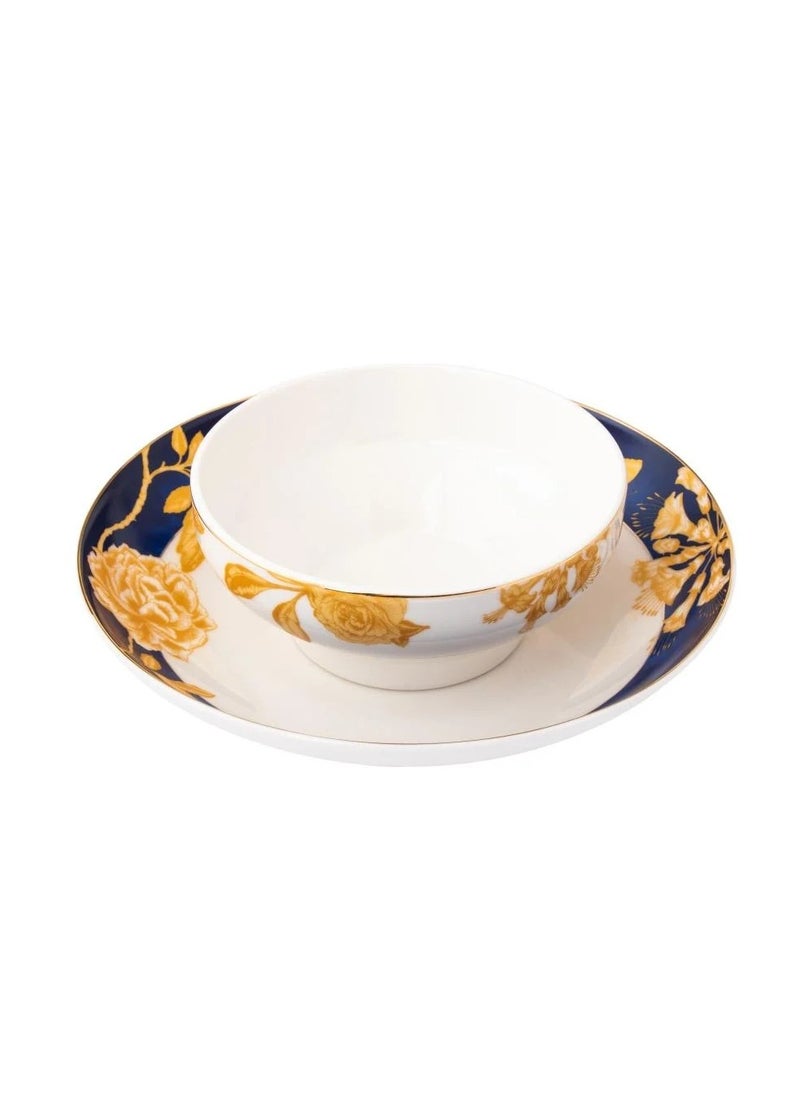 Dania Porcelain dining set, 28 pieces, golden pattern  - Image 2