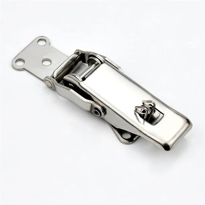 304 Stainless Steel Snap Hasp Lock Spring Loaded Toggle Fastener For Cabinet Luggage - Image 2