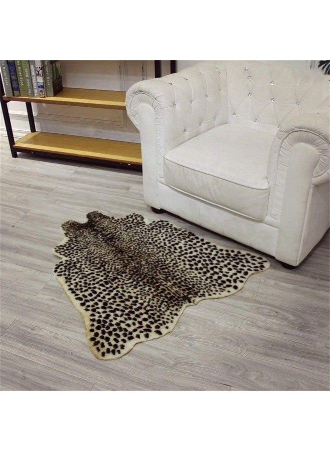 Seek4comfortable Leopard Print Rug, Cute Faux Cheetah Cowhide Skin Fur Rug Animal Printed Area Rug Carpet for Home Office, Livingroom, Bedroom - Image 2
