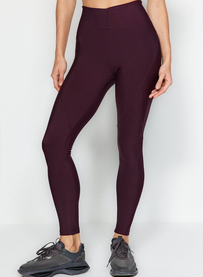 trendyol Dark Damson Compression Full Length Knitted Sports Leggings - Image 3