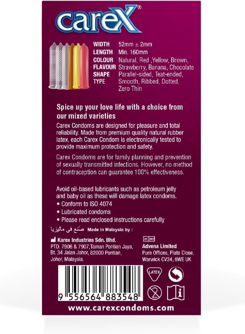careX Multi Pleasure Condoms | Different Everytime | 12 Count - Image 2