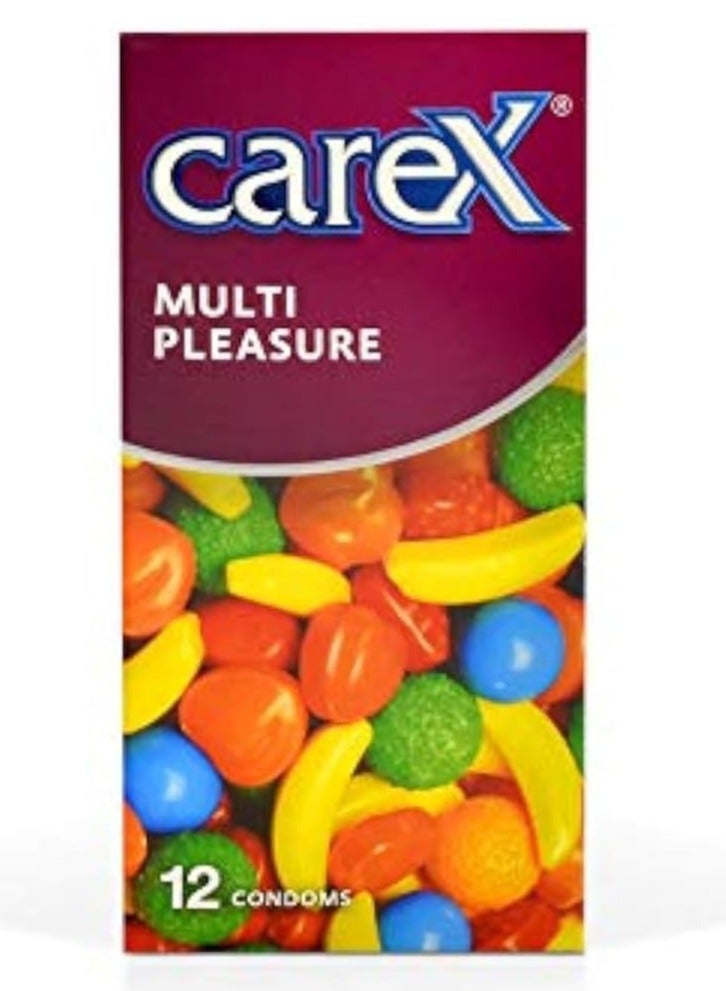 careX Multi Pleasure Condoms | Different Everytime | 12 Count - Image 1