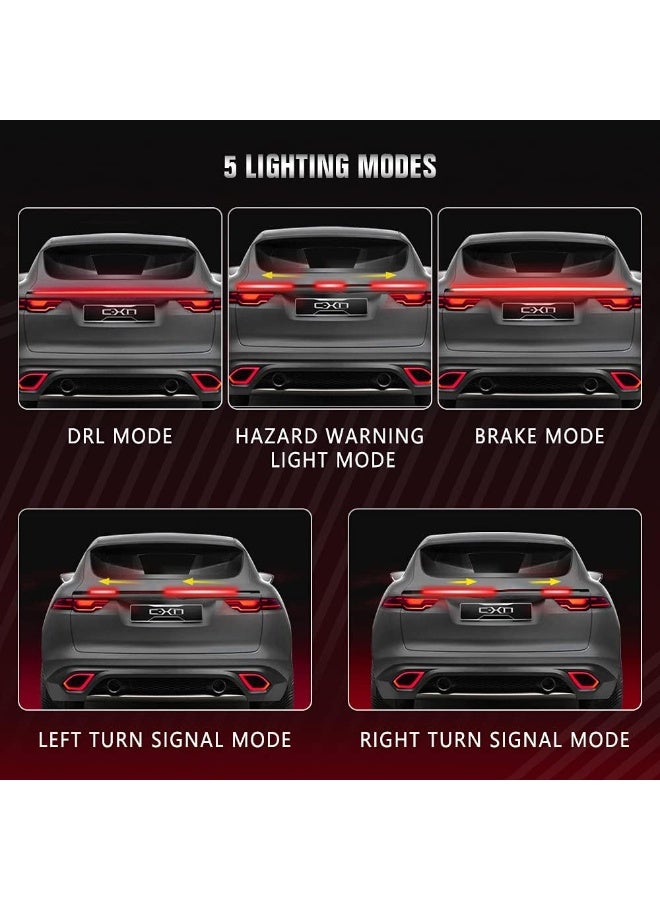 1797 Spoiler for Cars Third Brake Light Turn Signal Red LED Strip Universal Exterior Accessories for Rear Spoiler Lip Trunk Roof Wing Trucks Carbon Fiber - Image 5