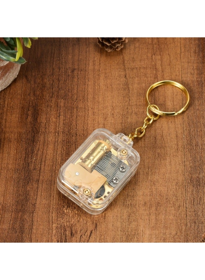 Keychain Pendant Music Box Music Box 18-tone Mini Movement Tourist Souvenirs Creative Gifts Crafts-Color:Heart Pendant: Light Blue-Size:Track: Cannon (minimum Order Of Ten For Single Color) - Image 2