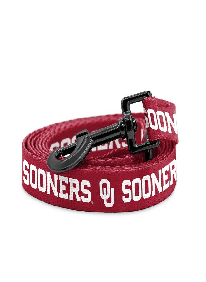 ShopInstaPets Oklahoma Sooners Collars and Leashes | Officially Licensed | Adjustable-Fits All Pets! (6 Ft Leash) - Image 1