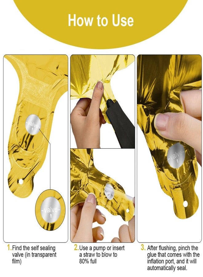OFFCUP 40 Inch Gold Number 18 Balloon for 18st Birthday Decoration, Birthday Balloons Large Foil Number 1 & 8 Balloons Self Inflating for Boys Girls Men Women Birthdays Anniversary Party Decorations - Image 4