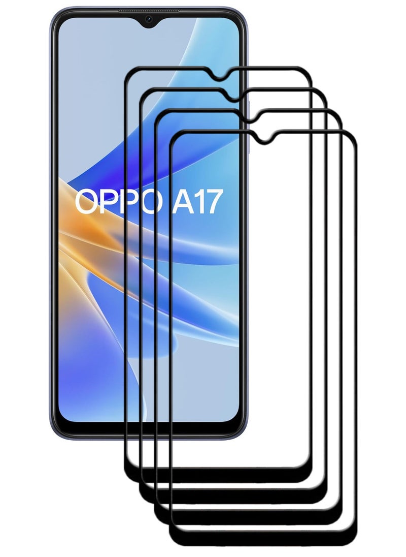ACLIX 4 Pieces Antistatic ESD Dustproof Premium Quality High Definition Tempered Glass Screen Protector Designed For Oppo A17 - Image 1