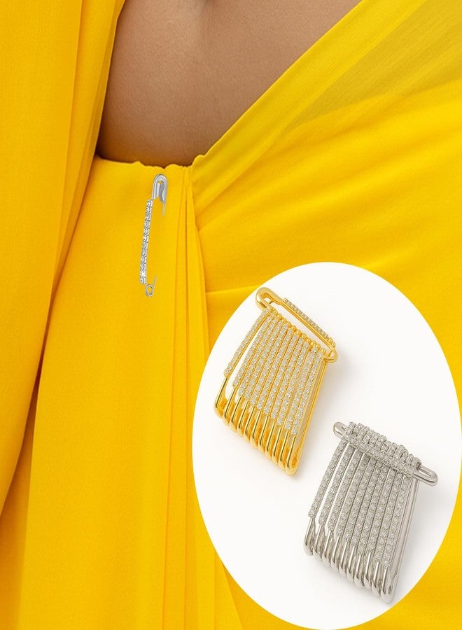 THANUS CRAFT THANU'S CRAFT Clothes Dresses Jeans Safety Saree pin brooch for Sari Pleats pallu Draping Heavy Sarees - Image 2