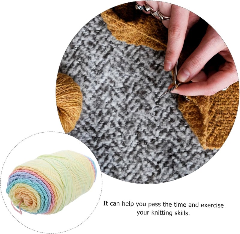 لالافينا 1 لفة حبل قطن مضفر حياكة ناعم رقيق DIY حبل حياكة يدوية قطن حرفة غزل خيط غزل - Image 3
