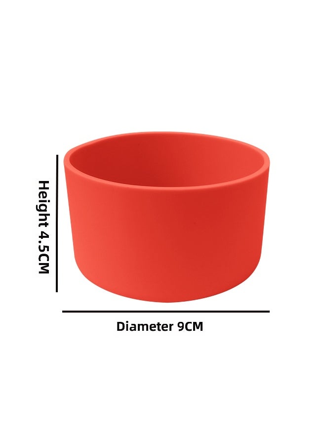NIBEMINENT Silicone Sleeve Anti-Slip Heat-Resistant for Hydro FlaskRed (9cm) Red (9cm) 