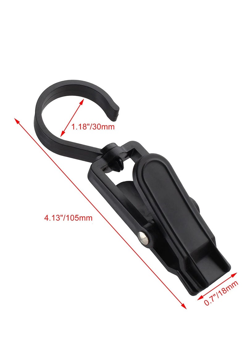 SYOSI - SYOSI Laundry Hooks Clip Plastic Clothes Pins Super Strong Hanger Clips Swivel Hooks Clip for Clothing Store Home Office Workshop Swivel Laundry Clips Curtain Clips Clothes Pins White Black 20 PCS - Image 1