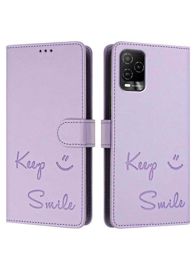 S-TOP Case For BLU View 5 Pro Smile Embossing RFID Leather Phone Case - Image 3