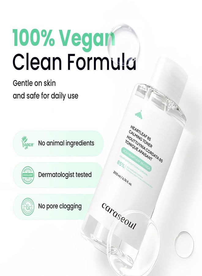 كاراسول هارتليف 85 تونر مهدئ للوجه، 85% مستخلص هارتليف، تونر كوري مرطب، مستخلص هوتوينيا كورداتا من جيجو، للبشرة الحساسة، متوازن الحموضة، عناية كورية بالبشرة، نباتي 200 مل/6.76 أونصة سائلة. - Image 5