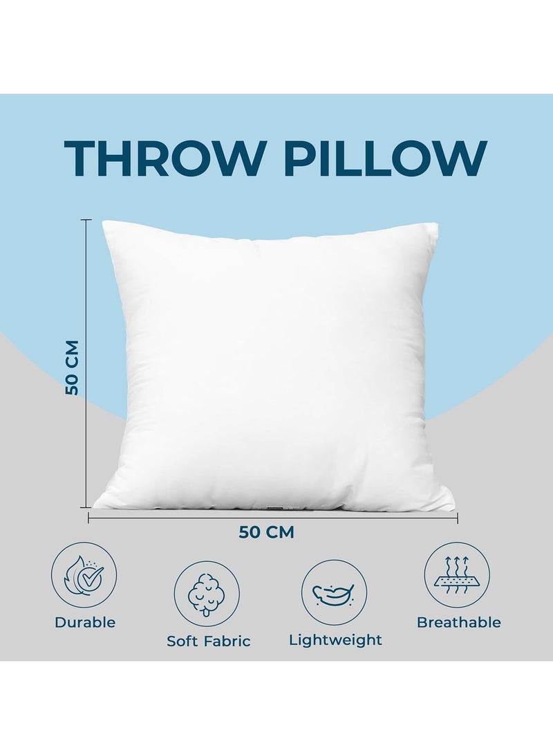 LINGWEI Cushion Filler Pillow Pack of 4pcs- Fabric: Non Woven , Filling 350grams Non Siliconized Fiber - Size : 50 x 50cm  - Image 3