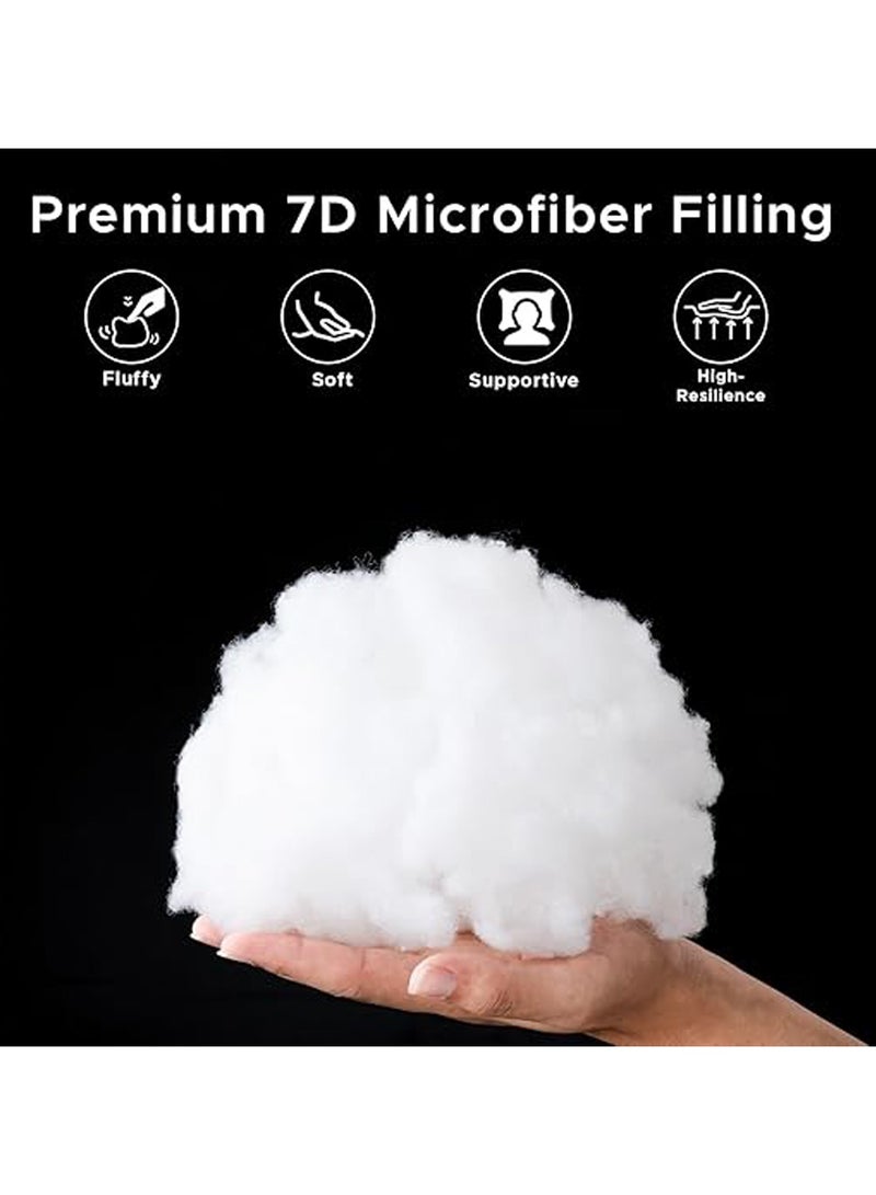 LINGWEI Cushion Filler Pillow Pack of 4pcs- Fabric: Non Woven , Filling 350grams Non Siliconized Fiber - Size : 50 x 50cm  - Image 5