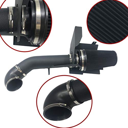 OBUYTO 4 Inch Performance Cold Air Intake Filter Kit with Shield for 99-06 GMC Chevy V8 4.8L 5.3L 6.0L Silverado 1500 2500 3500 Black & Red - Image 5