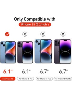 Rock Pow Professional Screen Protector for iPhone 15 6.1 inch [Black Edge] [Secondly Strengthened Tempered Glass] Screen Border Blending Protective Film,  Case Friendly for iPhone 15  6.1 inch  - Image 2