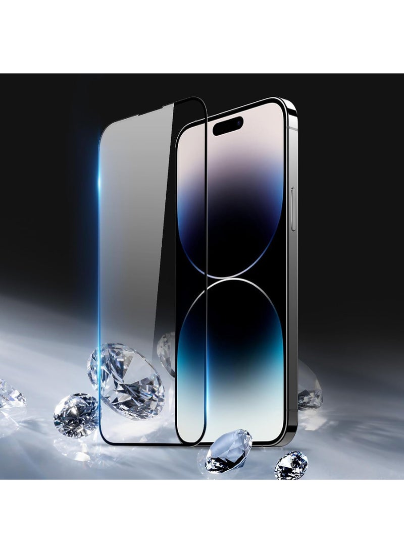 Rock Pow Professional Screen Protector for iPhone 15 6.1 inch [Black Edge] [Secondly Strengthened Tempered Glass] Screen Border Blending Protective Film,  Case Friendly for iPhone 15  6.1 inch  - Image 3