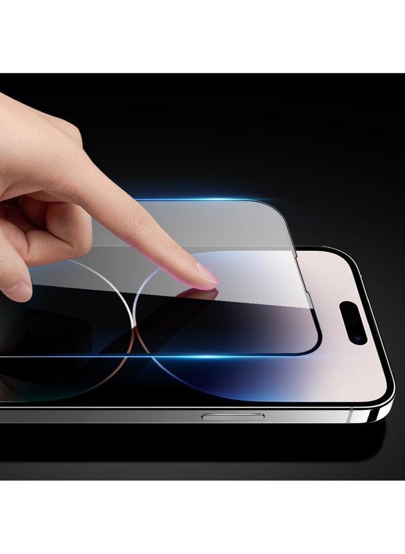 Rock Pow Professional Screen Protector for iPhone 15 6.1 inch [Black Edge] [Secondly Strengthened Tempered Glass] Screen Border Blending Protective Film,  Case Friendly for iPhone 15  6.1 inch  - Image 4