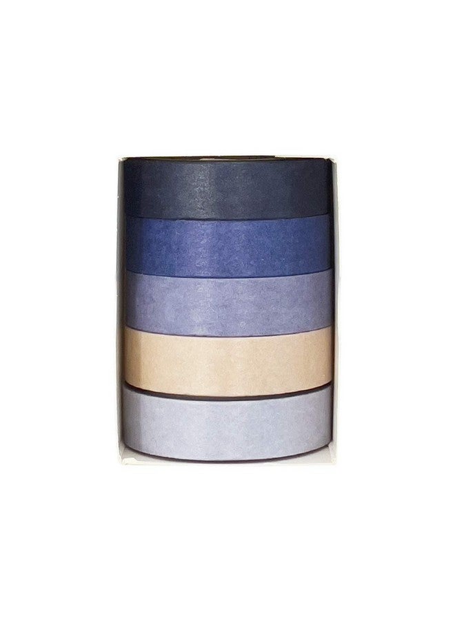 allydrew Solid Color Washi Tape (Set Of 5) 10Mm X 5M Blue - Image 4