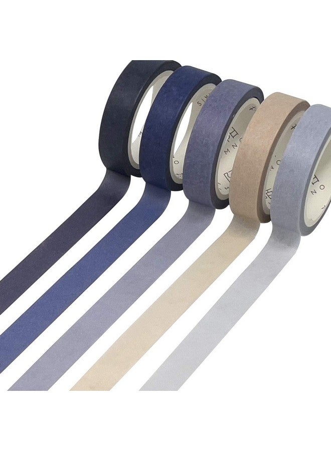 allydrew Solid Color Washi Tape (Set Of 5) 10Mm X 5M Blue - Image 2