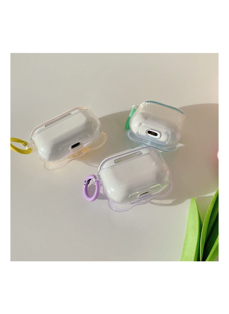SYOSI Soft Clear TPU Case for AirPods 3 (2021), (Purple) Colorful Bow Keychain Cover Cute 3D Bow Design Cover Clear Protective Case Shockproof Case Cute Protective Cover for Girls Woman Airpods 3  - Image 2