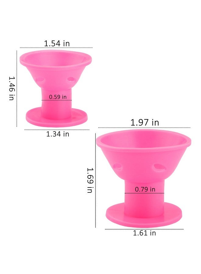 JANYUN 40 Pcs Pink Magic Hair Rollers Include 20Pcs Large Silicone Curlers And 20Pcs Small Silicone Curlers - Image 2