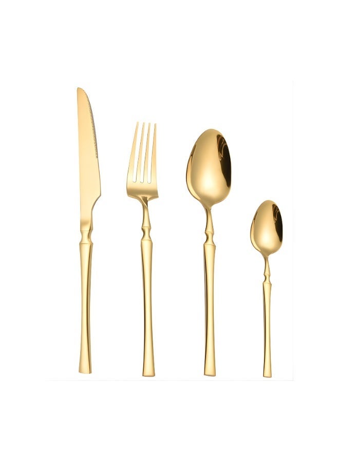 VALORIS Spoon, Knife and Fork Set – Colorful Cutlery Set with Tea Spoons, Table Spoons & Forks | Kitchen Utensils Set for Dining, Camping & Travel | Stainless Steel Cutlery Set for Home Kitchen - Image 1