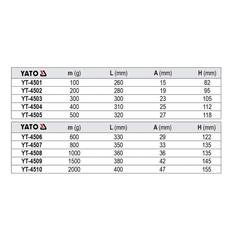 Yato Yato YT4510 Machinist Hammer 2000G Power Toolshand ToolsIndustrial ToolsHammer for Home Use Multicolour  - Image 3