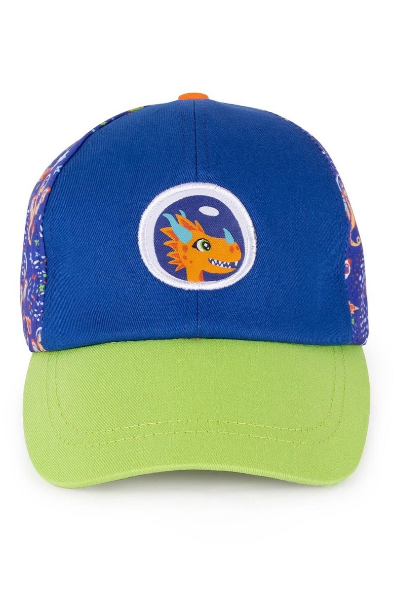 Milk & Moo Kids Cap for Ages 7-10, Cap for Boys, Dragon Embroidery Baseball Cap, Glittery Blue and Green Cap, Adjustable Velcro Strap, Breathable Material, Sun Protection Design – Made in Turkey - Image 2