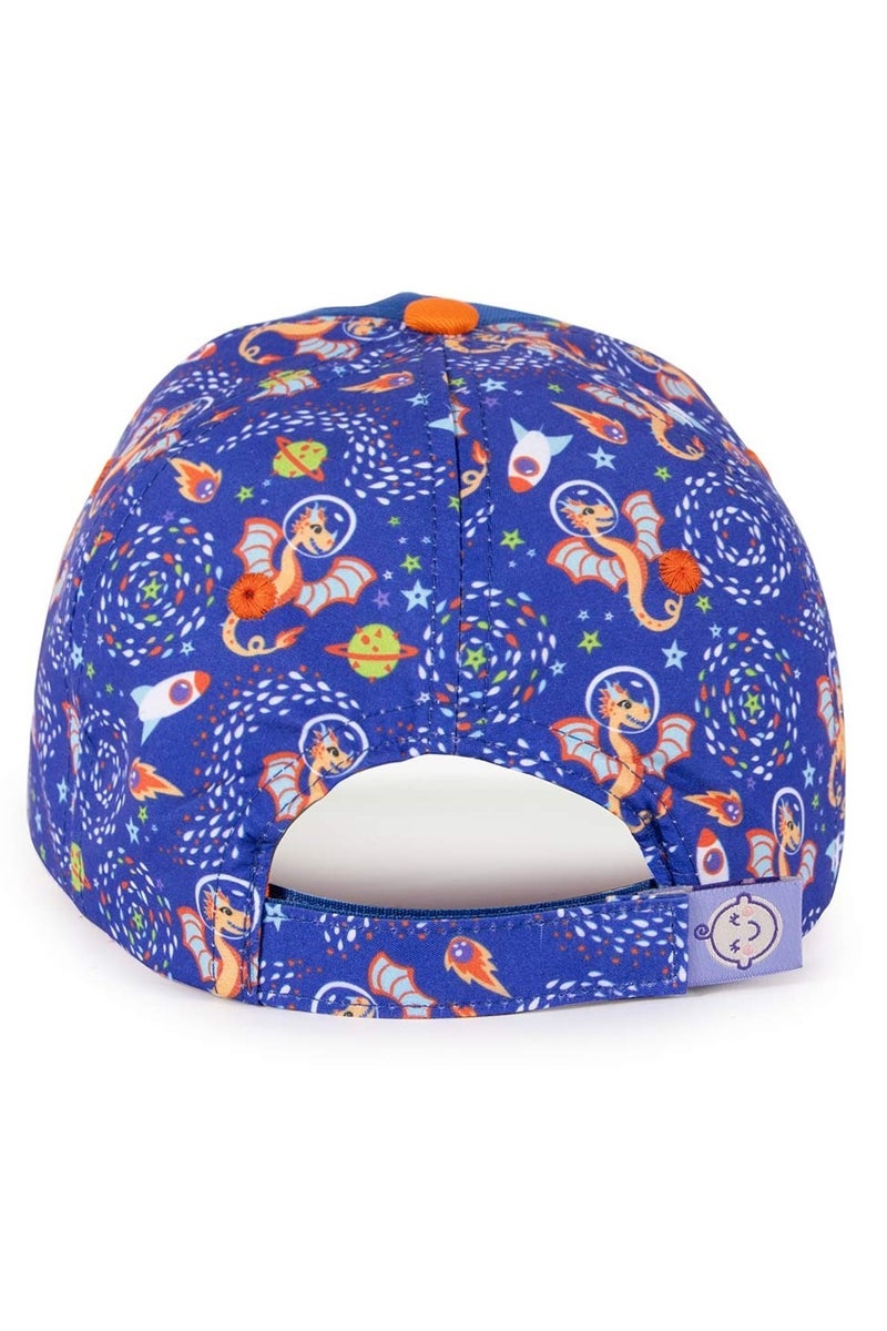 Milk & Moo Kids Cap for Ages 7-10, Cap for Boys, Dragon Embroidery Baseball Cap, Glittery Blue and Green Cap, Adjustable Velcro Strap, Breathable Material, Sun Protection Design – Made in Turkey - Image 4